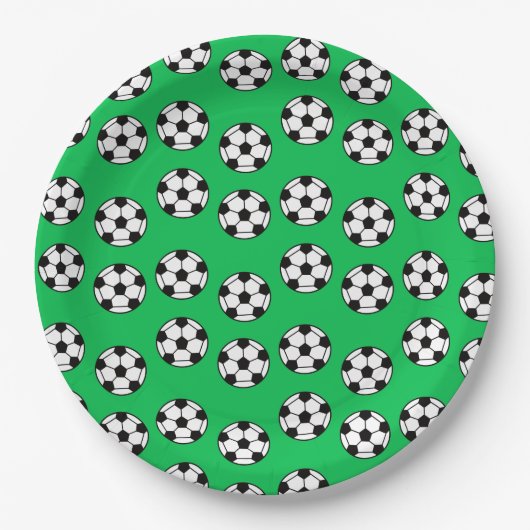 Funny Voetbal Pattern Papieren Bordje (Voorkant)