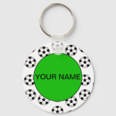 Funny Voetbal Pattern Sleutelhanger (Voorkant)