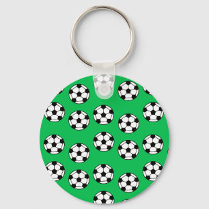 Funny Voetbal Pattern Sleutelhanger