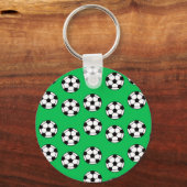 Funny Voetbal Pattern Sleutelhanger (Voorkant)
