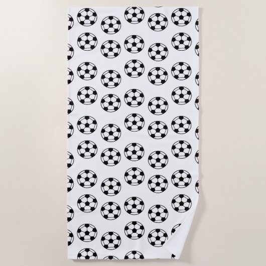 Funny Voetbal Pattern Strandlaken (Voorkant)