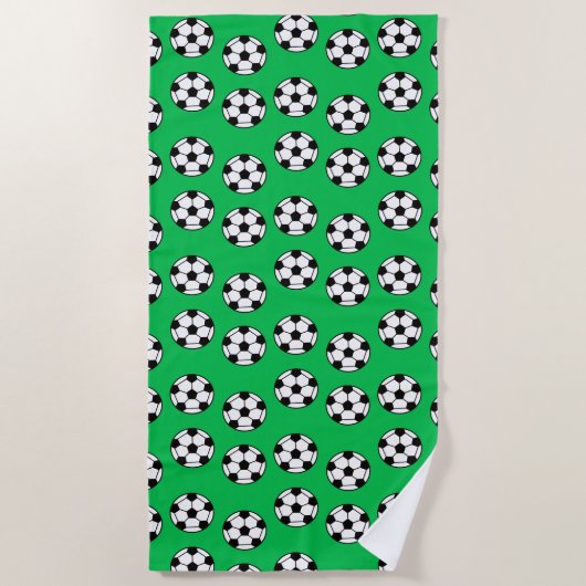 Funny Voetbal Pattern Strandlaken (Voorkant)