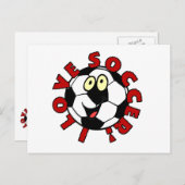 Funny Voetbal T shirten en Gifts Briefkaart (Voorkant / Achterkant)
