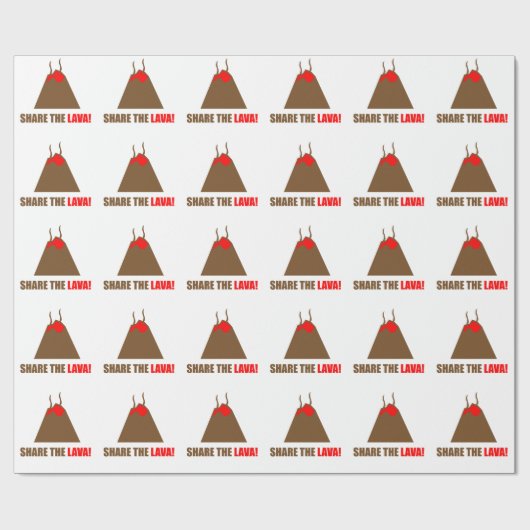 Funny Volcano Cadeaupapier (Vlak)