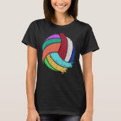 Funny Volleyball Art voor jongens meisjes Volleyba T-shirt (Voorkant)