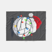 Funny Volleyball Ball Christmas Graphics Lights Lo Fleece Deken (Voorkant (Horizontaal))