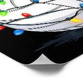 Funny Volleyball Ball Christmas Graphics Lights Lo Poster (Hoek)