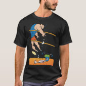 Funny Volleyball Black T-Shirt (Voorkant)