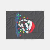 Funny Volleyball Christmas Graphics Lights Lover P Fleece Deken (Voorkant (Horizontaal))