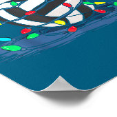Funny Volleyball Christmas Graphics Lights Lover P Poster (Hoek)