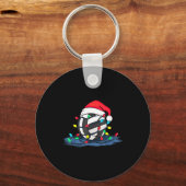 Funny Volleyball Christmas Graphics Lights Lover P Sleutelhanger (Voorkant)