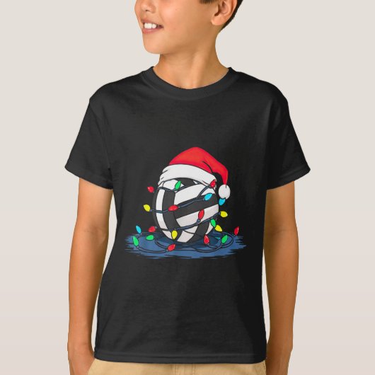 Funny Volleyball Christmas Graphics Lights Lover P T-shirt (Voorkant)