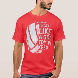 Funny Volleyball Design Girls Women Youth in Sport T-shirt