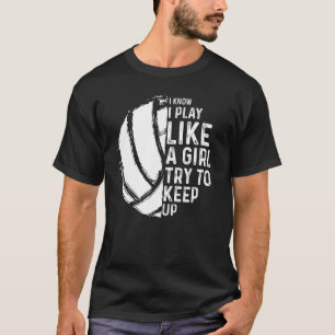 Funny Volleyball Design Girls Youth Teen Spo T-shirt