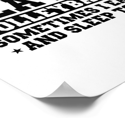 Funny Volleyball Gezegde voor Volleybalspelers Poster (Hoek)