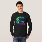Funny Volleyball Lover Graphic for Women and Manne T-shirt (Voorkant volledig)