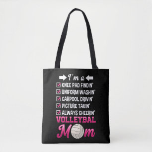 Funny Volleyball mama Cheering Moeder Kind Support Tote Bag