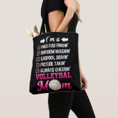 Funny Volleyball mama Cheering Moeder Kind Support Tote Bag (Dichtbij)