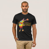 Funny Volleyball Mannen Black T-shirt (Voorkant volledig)