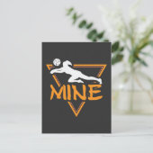 Funny Volleyball Player Mine Sport Athlete Briefkaart (Staand voorkant)