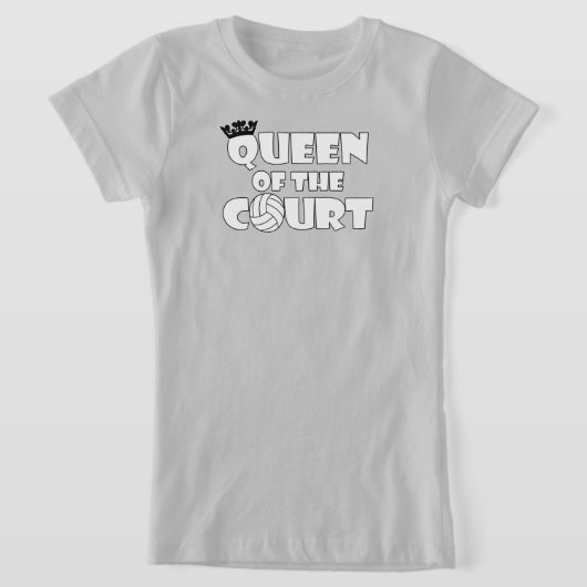 Funny Volleyball Queen of the Court Cute T-shirt (Laagn)