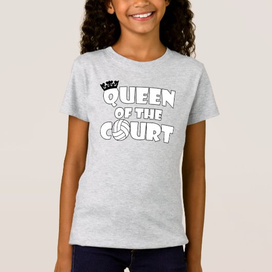 Funny Volleyball Queen of the Court Cute T-shirt (Voorkant)