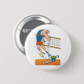 Funny Volleyball Ronde Button 5,7 Cm (Voorkant /achterkant)