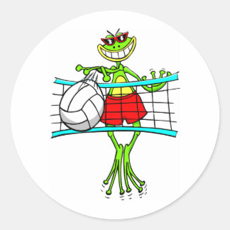 Funny Volleyball Ronde Sticker