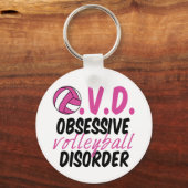 Funny Volleyball Sleutelhanger (Achterkant)