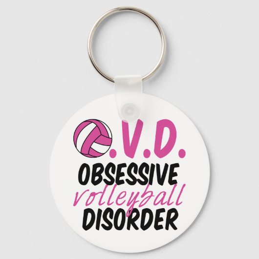 Funny Volleyball Sleutelhanger (Achterkant)