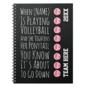 Funny Volleyball Team Player Gifts For Her Girls Notitieboek (Voorkant)