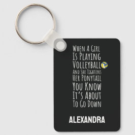 Funny Volleyball Team Player Sports Teen Girls Sleutelhanger