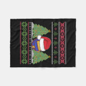 Funny Volleyball Team Ugly Sweater Kerstlight Fleece Deken (Voorkant (Horizontaal))
