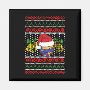 Funny Volleyball Team Ugly Sweater Kerstlight Magneet