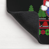 Funny Volleyball Team Ugly Sweater Kerstlight Muismat (Hoek)
