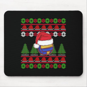 Funny Volleyball Team Ugly Sweater Kerstlight Muismat