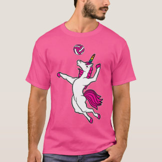 Funny Volleyball Unicorn voor volleybalmeisjes T-shirt