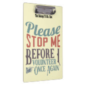 Funny Volunteer-klembord Klembord (Rechts)