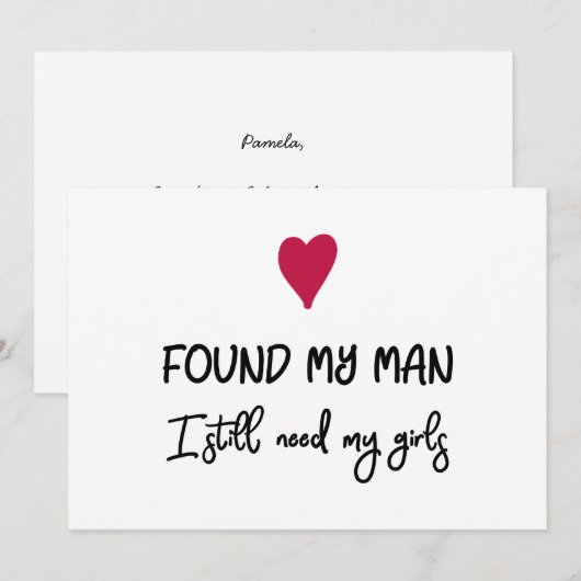 Funny vond mijn Man Bridesmaid-voorstel (Voorkant / Achterkant)