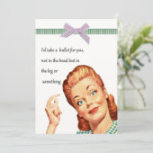 Funny Vriendin Vrouw Wenskaart (Staand voorkant)