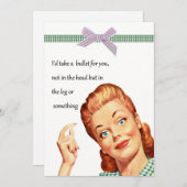 Funny Vriendin Vrouw Wenskaart (Voorkant / Achterkant)