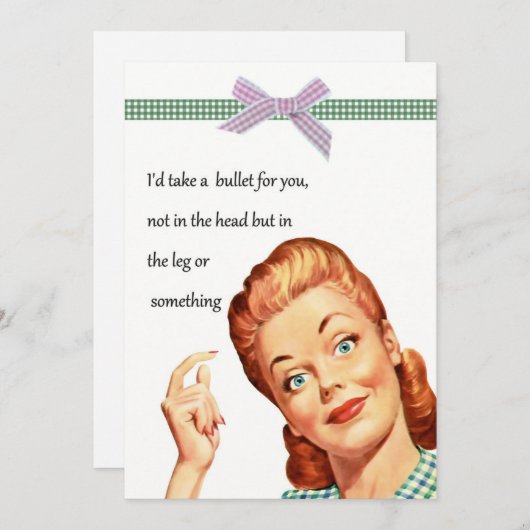 Funny Vriendin Vrouw Wenskaart (Voorkant / Achterkant)