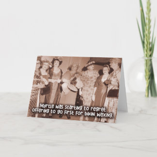 Funny Vriendinnen Card - Bikini Waxing Kaart