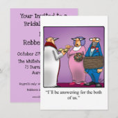 Funny Vrijgezellenfeest Party-uitnodigingen Kaart (Voorkant / Achterkant)