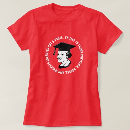 Funny Vrouw Afstuderen T-shirt (Design voorkant)