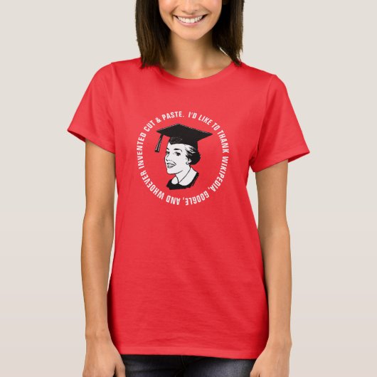 Funny Vrouw Afstuderen T-shirt (Voorkant)
