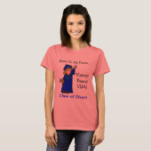 Funny Vrouw Afstuderen T-shirt met V-teken (Voorkant volledig)