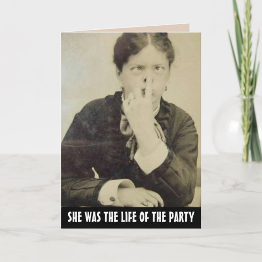 FUNNY  VROUW BIRTHDAY KAART VOOR HAAR (Voorkant)