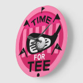 Funny Vrouw Golfers Pros Golfing Fanatics Grote Klok (Hoek)