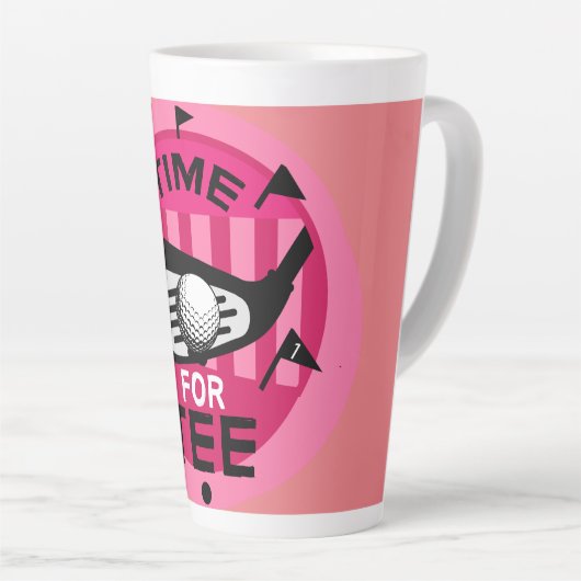 Funny Vrouw Golfers Pros Golfing Fanatics Latte Mok (Rechterhoek)